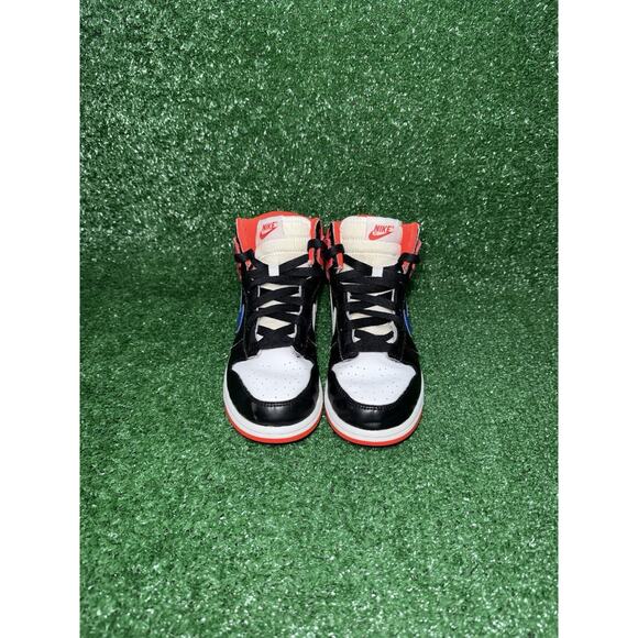 Nike Dunk High Kids Size 3Y Red Multicolor Leather Walking Shoes Casual Sneakers - Picture 5 of 9